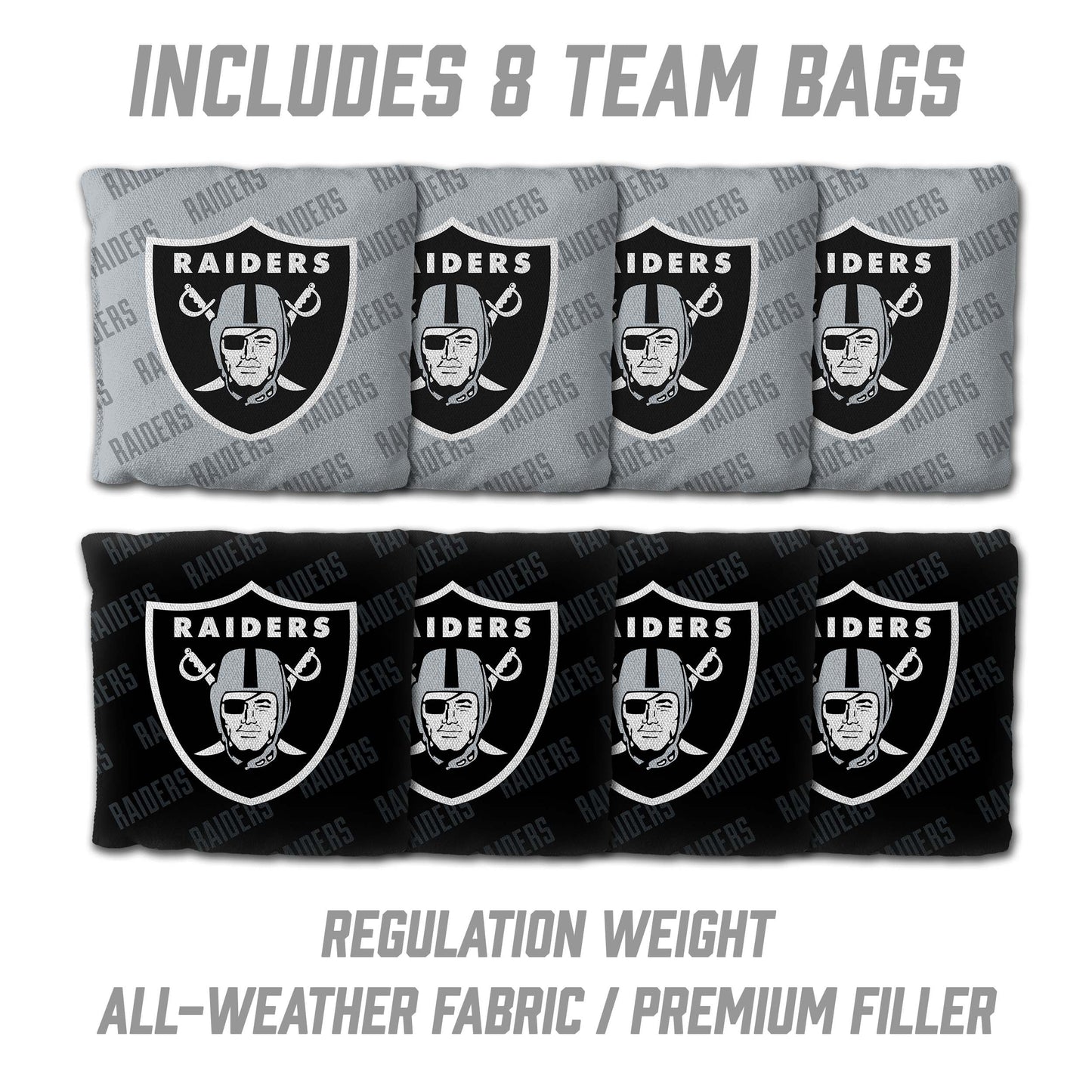 NFL Las Vegas Raiders 2' X 3' All-Wood Cornhole Set - Alt 3