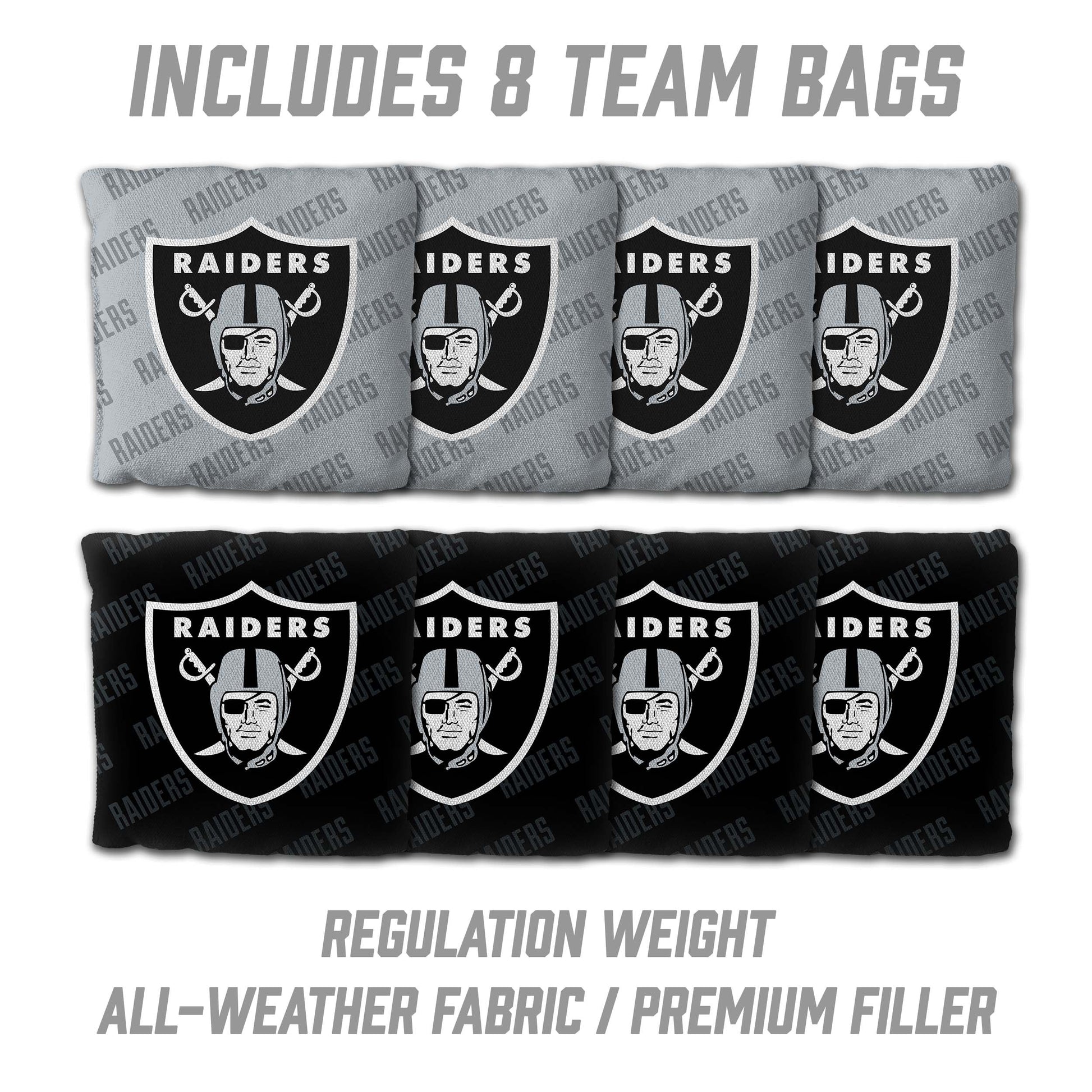 NFL Las Vegas Raiders 2' X 3' All-Wood Cornhole Set - Alt 3