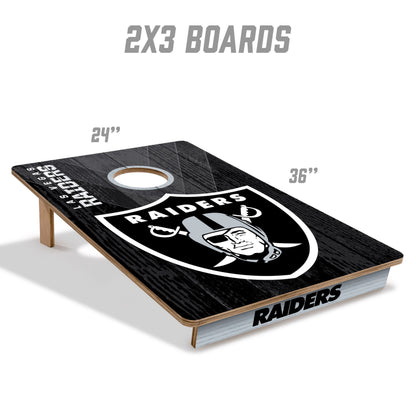 NFL Las Vegas Raiders 2' X 3' All-Wood Cornhole Set - Alt 4