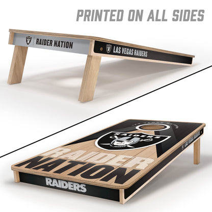NFL Las Vegas Raiders 2' x 4' All-Wood Cornhole Set