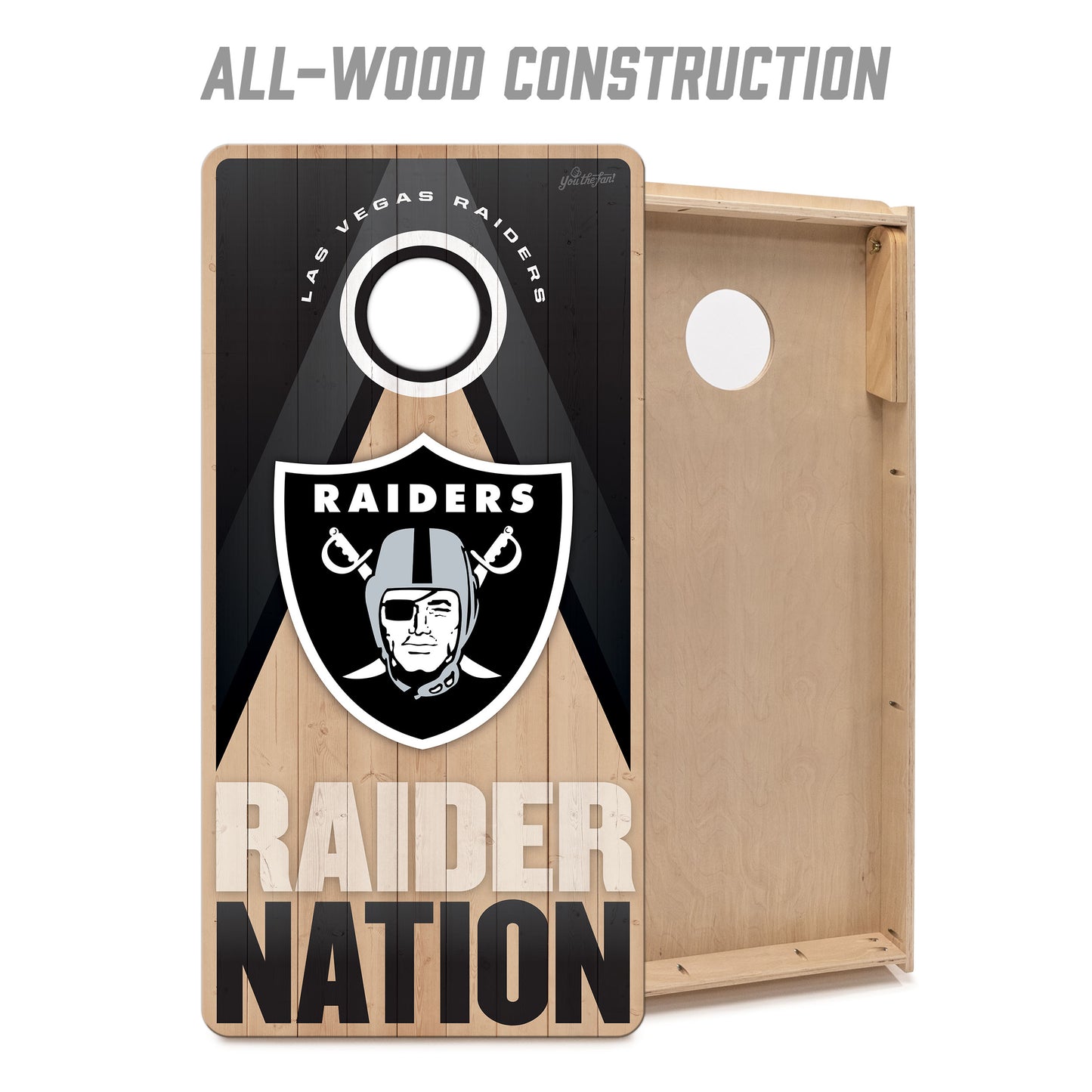 NFL Las Vegas Raiders 2' x 4' Slogan Series Cornhole