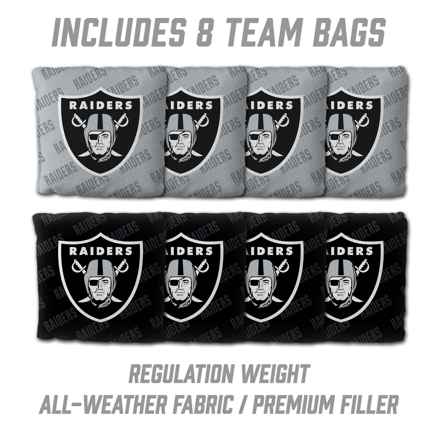 NFL Las Vegas Raiders 2' x 4' All-Wood Cornhole Set