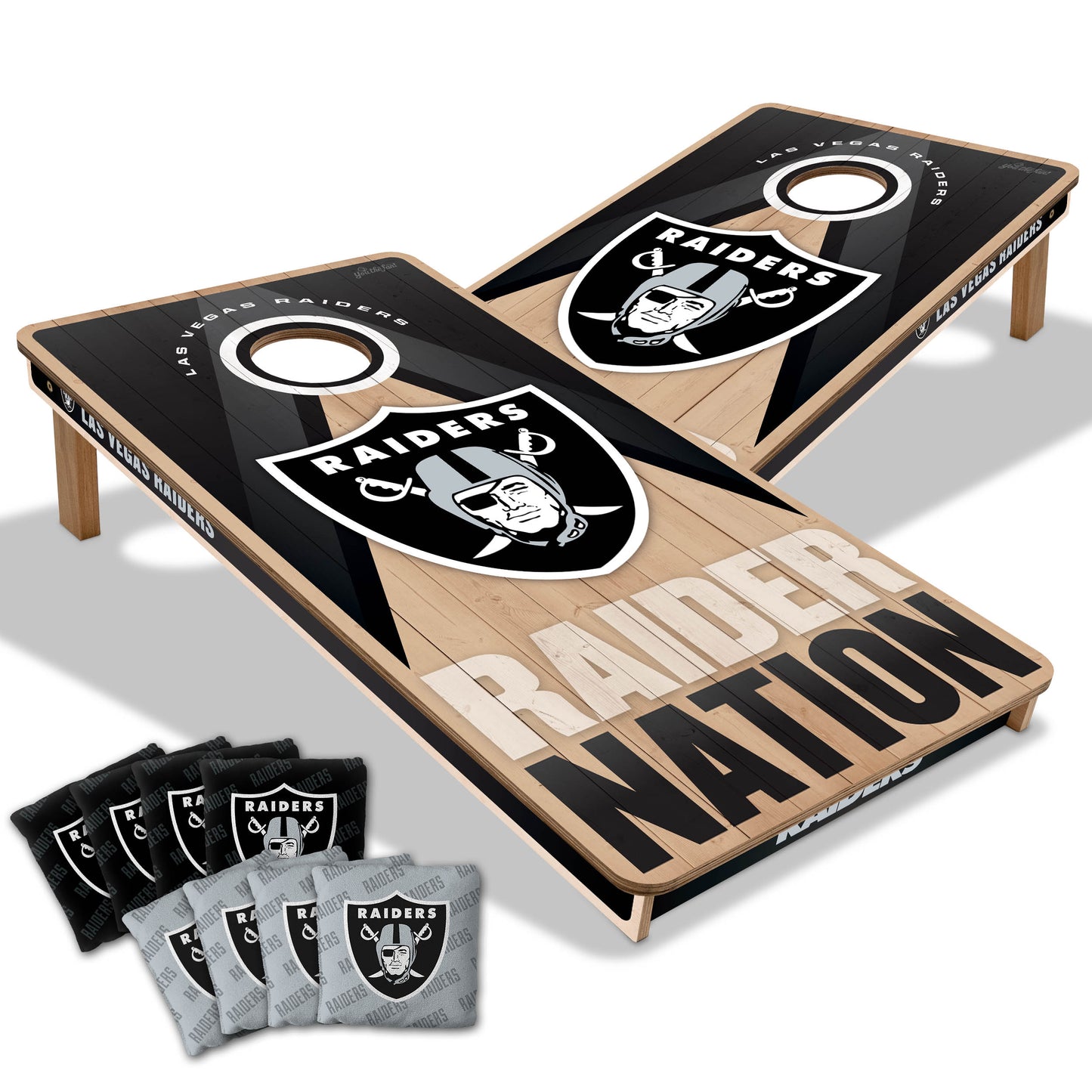 NFL Las Vegas Raiders 2' x 4' Slogan Series Cornhole