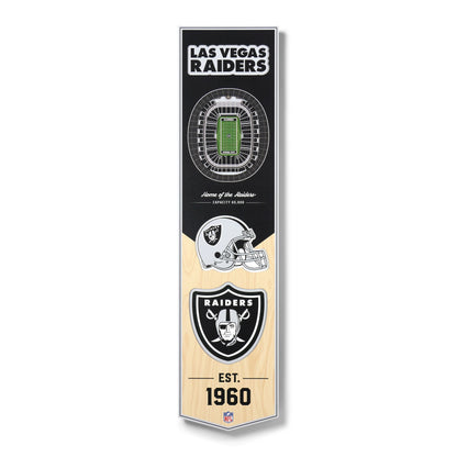 NFL Las Vegas Raiders 3D Stadium Banner 8' X 32'