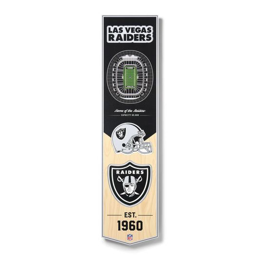 NFL Las Vegas Raiders 3D Stadium Banner 8' X 32'
