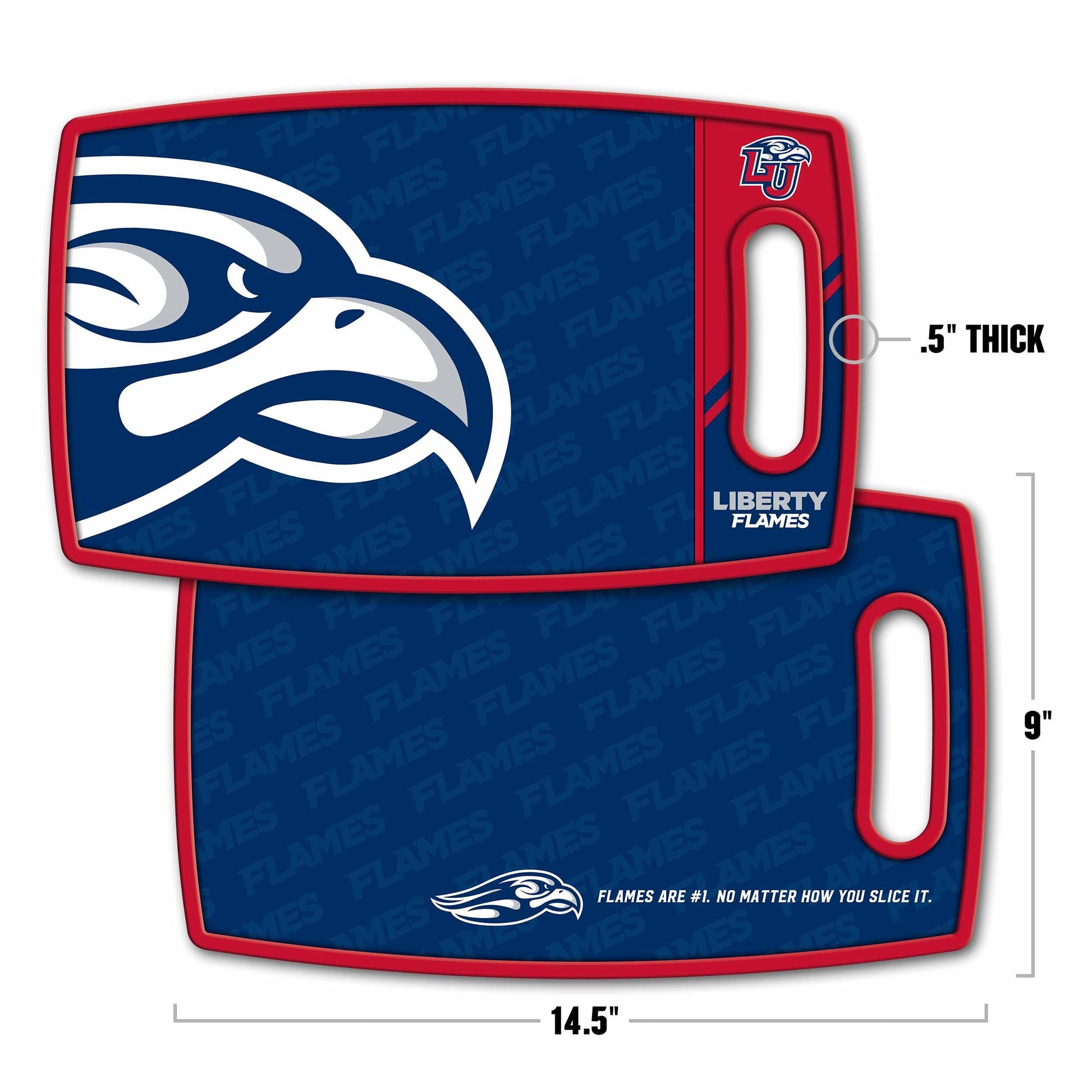Liberty Flames Logo Series Cutting Board Alt 1