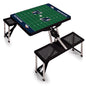 Denver Broncos Football Field - Picnic Table Portable Folding Table with Seats