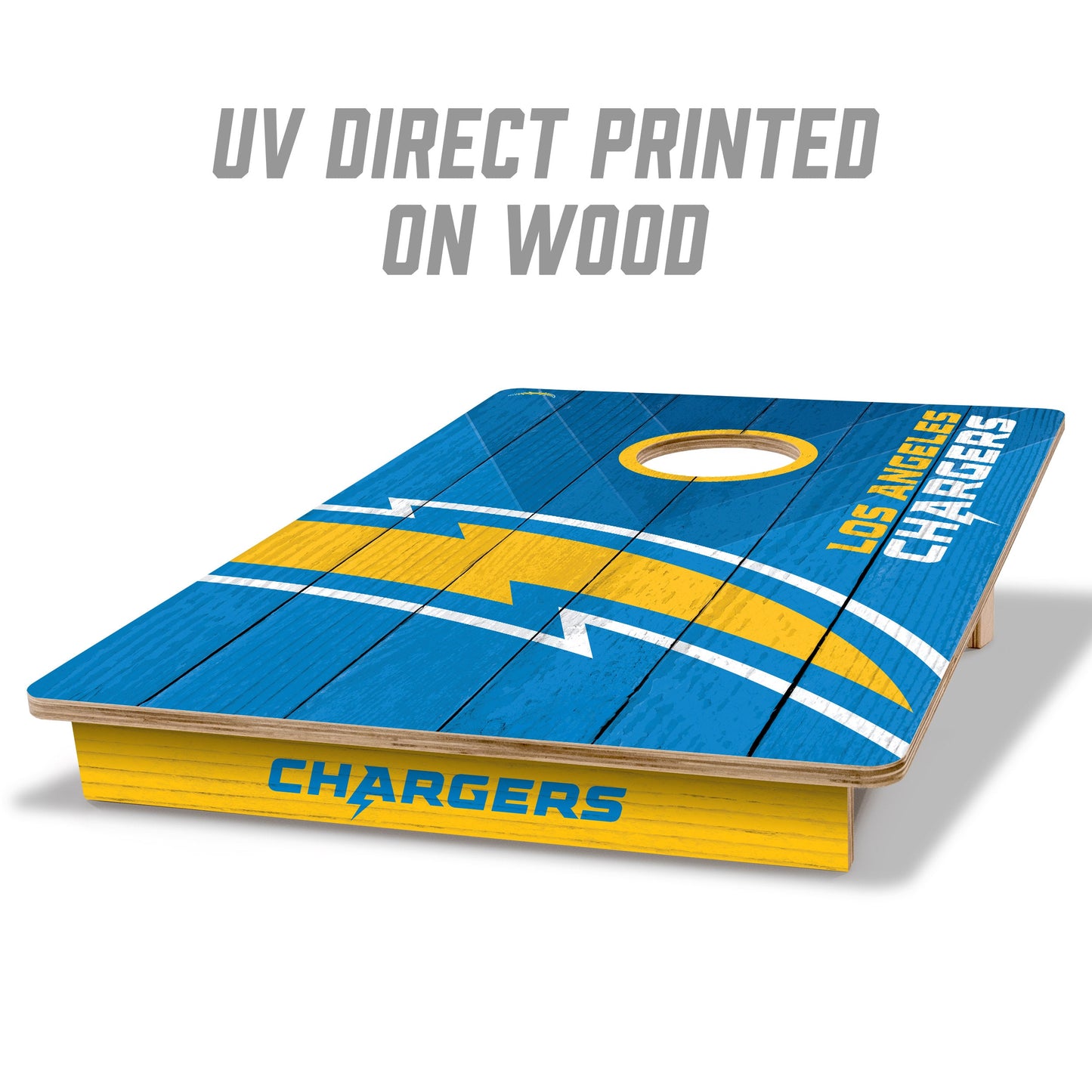 NFL Los Angeles Chargers 2' X 3' All-Wood Cornhole Set - Alt 1