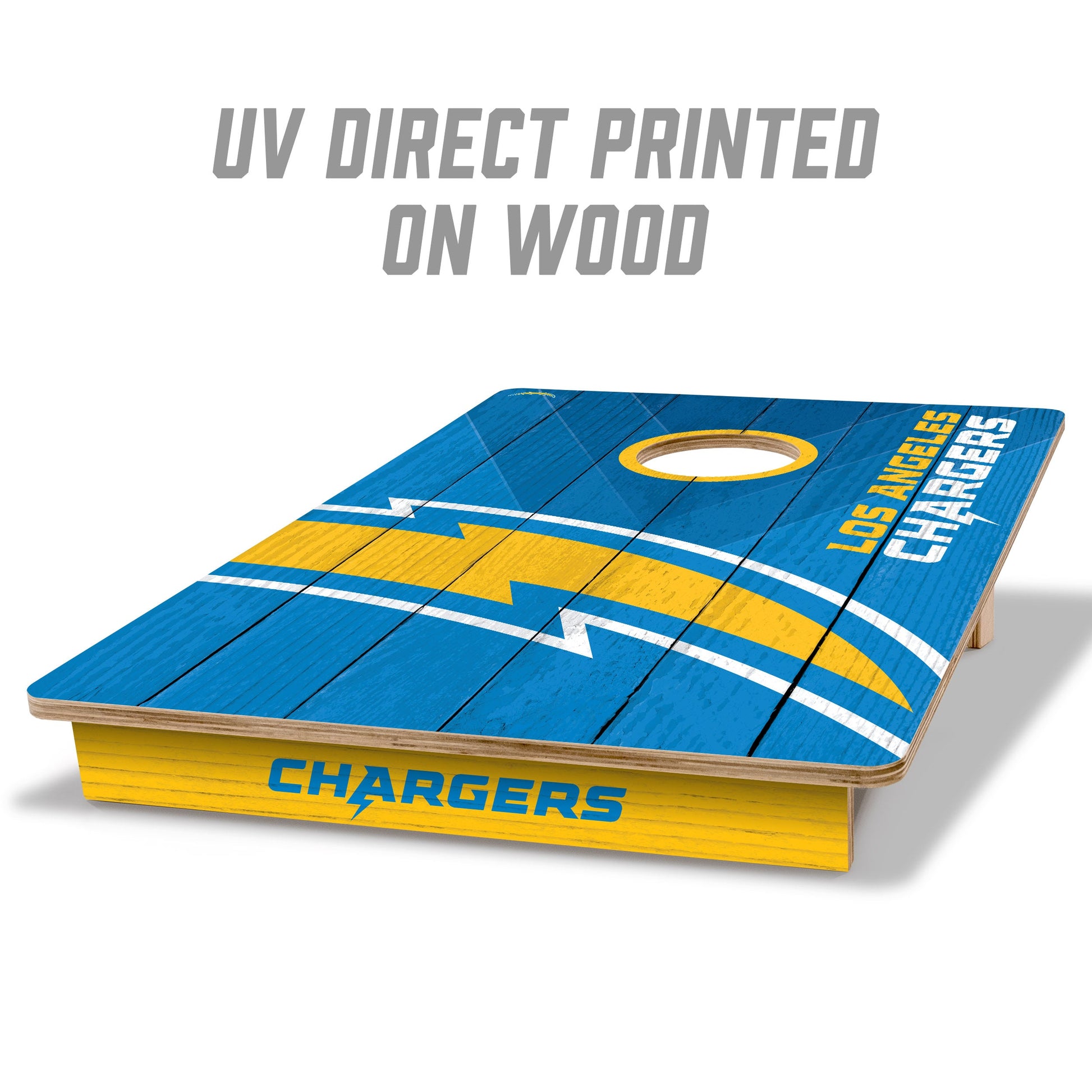 NFL Los Angeles Chargers 2' X 3' All-Wood Cornhole Set - Alt 1