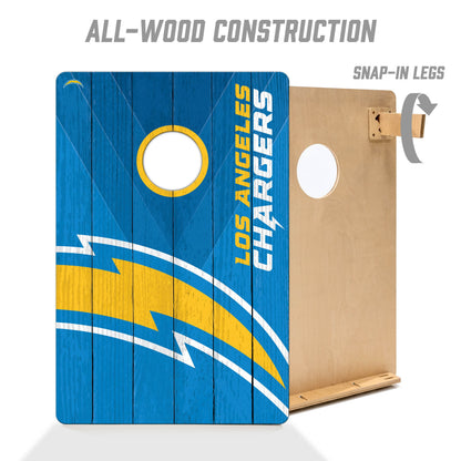 NFL Los Angeles Chargers 2' X 3' All-Wood Cornhole Set - Alt 2