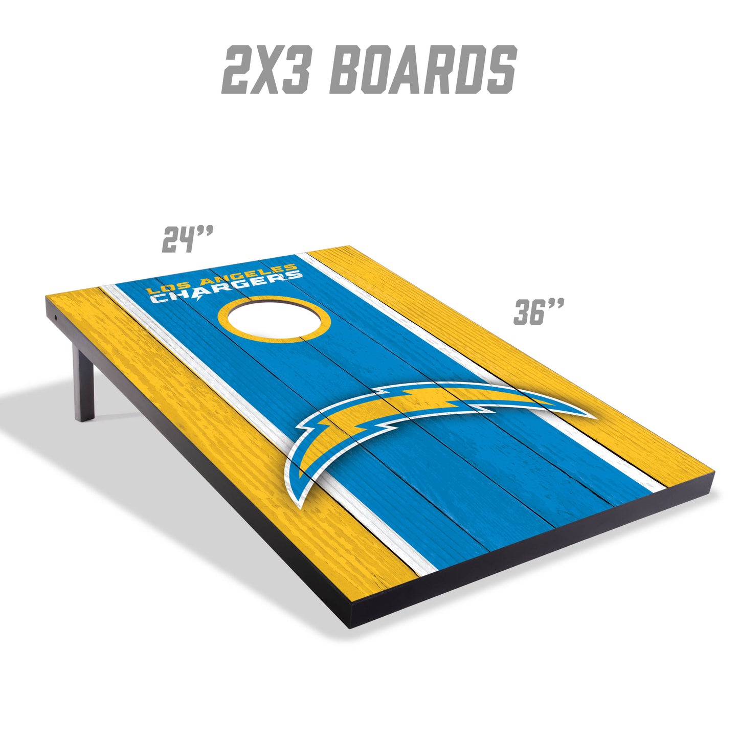 NFL Los Angeles Chargers 2' x 3' MDF Cornhole Set