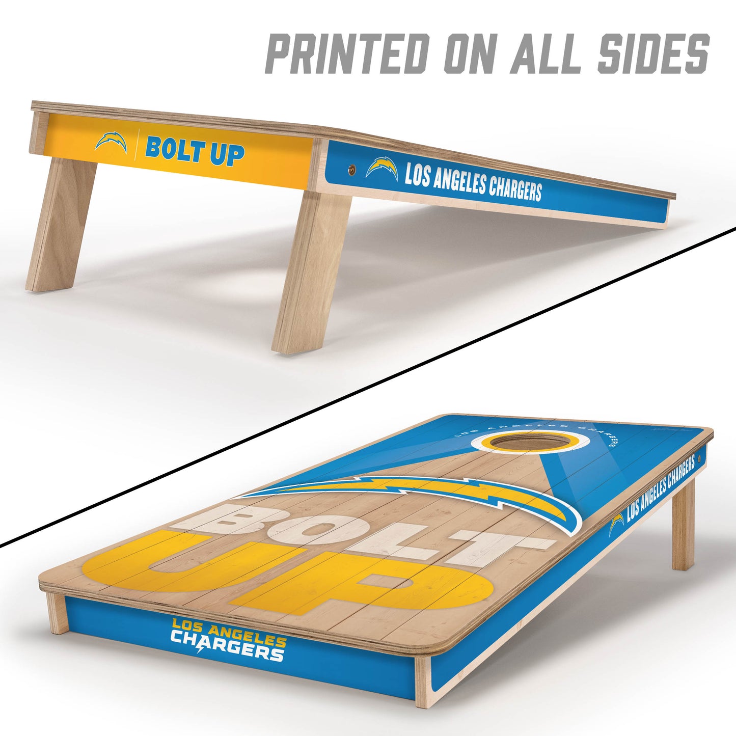NFL Los Angeles Chargers 2' x 4' Slogan Series Cornhole
