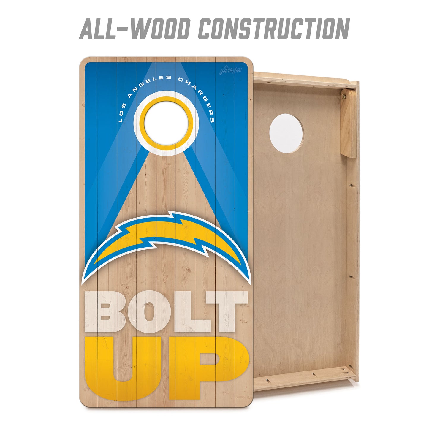 NFL Los Angeles Chargers 2' x 4' All-Wood Cornhole Set