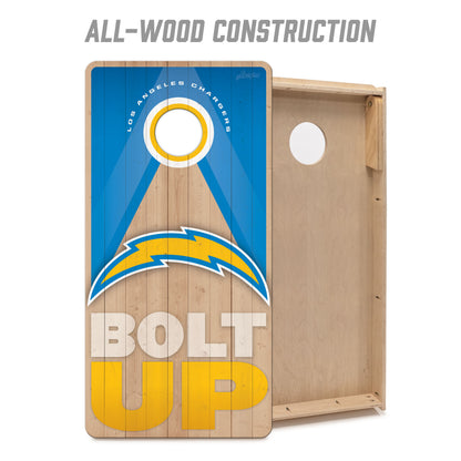 NFL Los Angeles Chargers 2' x 4' All-Wood Cornhole Set