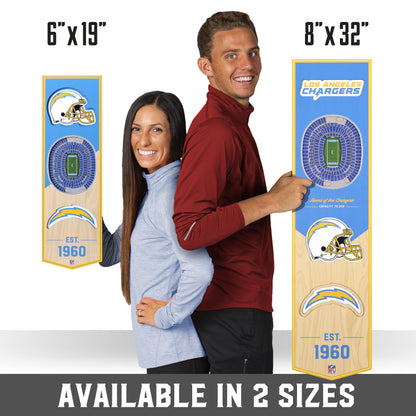 NFL Los Angeles Chargers 3D Stadium Banner 8' X 32'