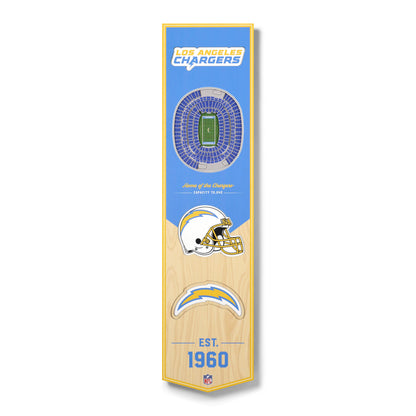 NFL Los Angeles Chargers 3D Stadium Banner 8' X 32'
