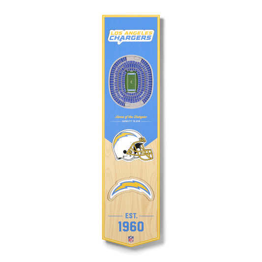 NFL Los Angeles Chargers 3D Stadium Banner 8' X 32'