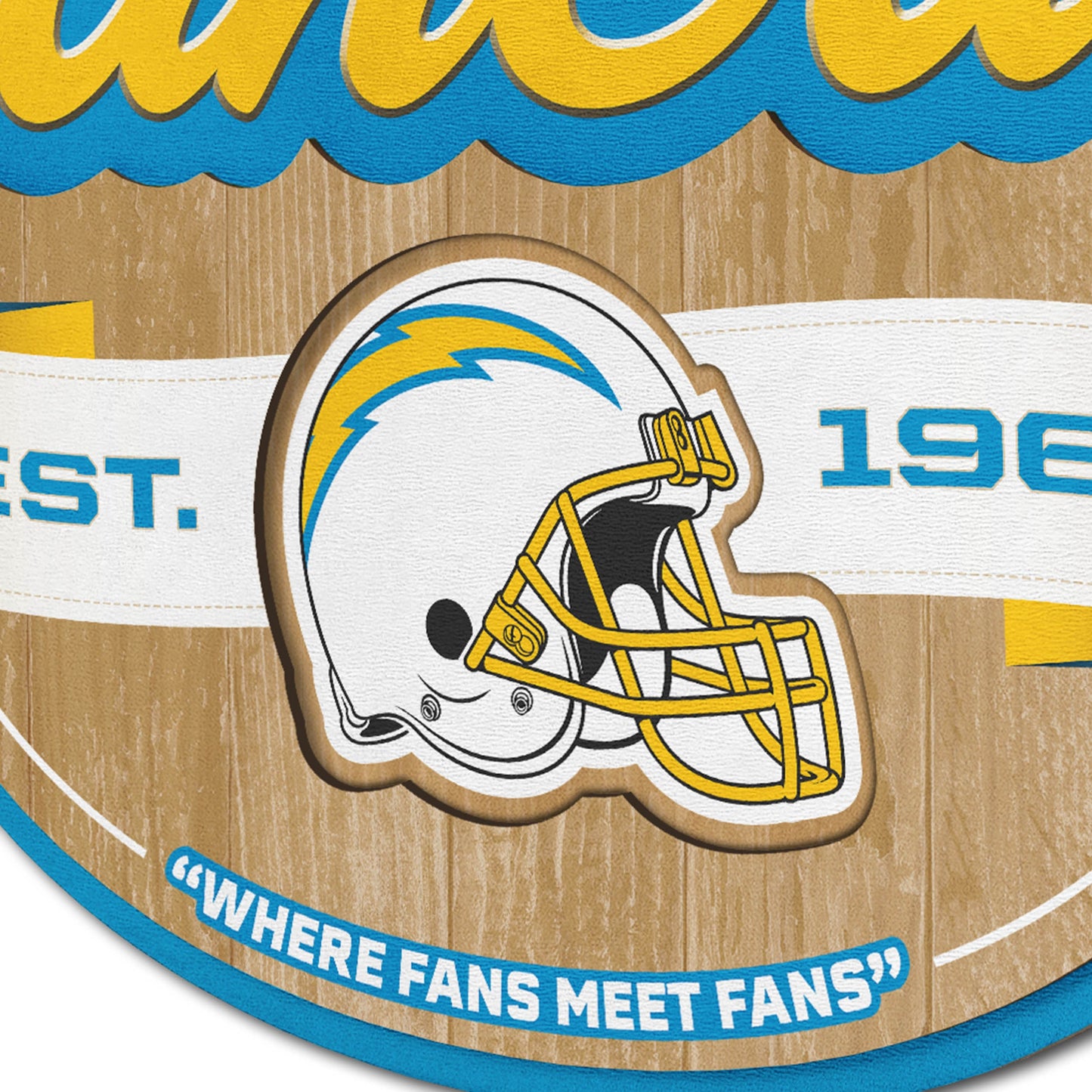 Los Angeles Chargers Fan Cave Wall Art Alt 3
