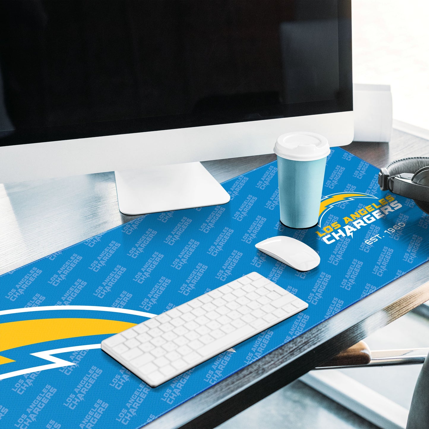 Los Angeles Chargers Logo Series Desk Pad Alt 2