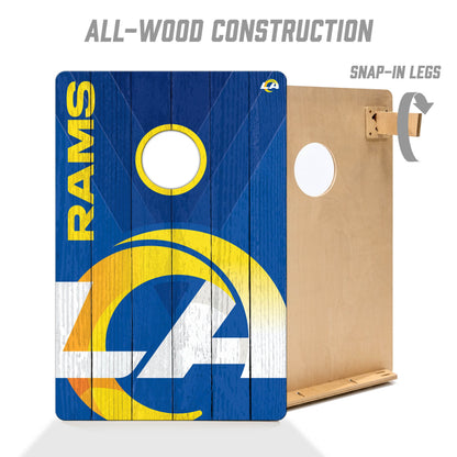 NFL Los Angeles Rams 2' X 3' All-Wood Cornhole Set - Alt 2