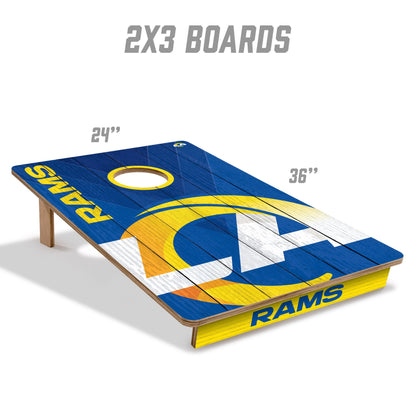 NFL Los Angeles Rams 2' X 3' All-Wood Cornhole Set - Alt 4