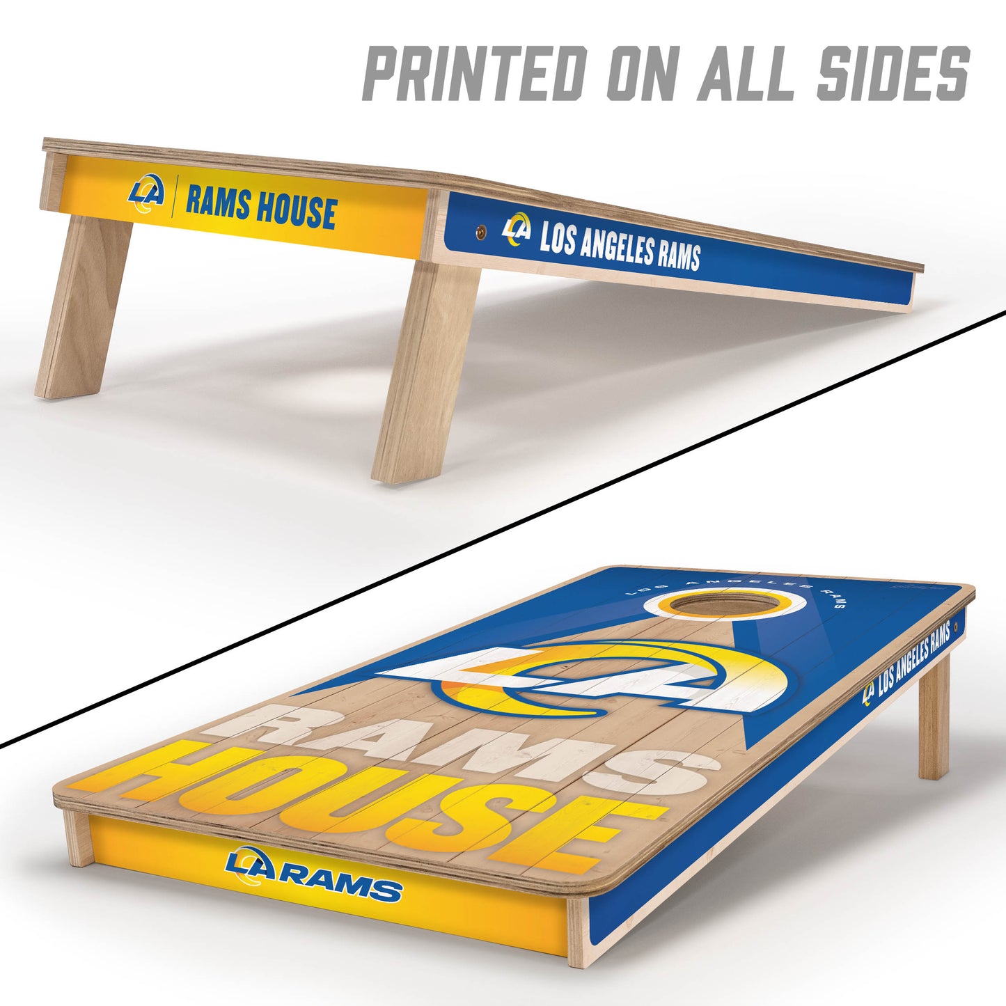 NFL Los Angeles Rams 2' x 4' All-Wood Cornhole Set