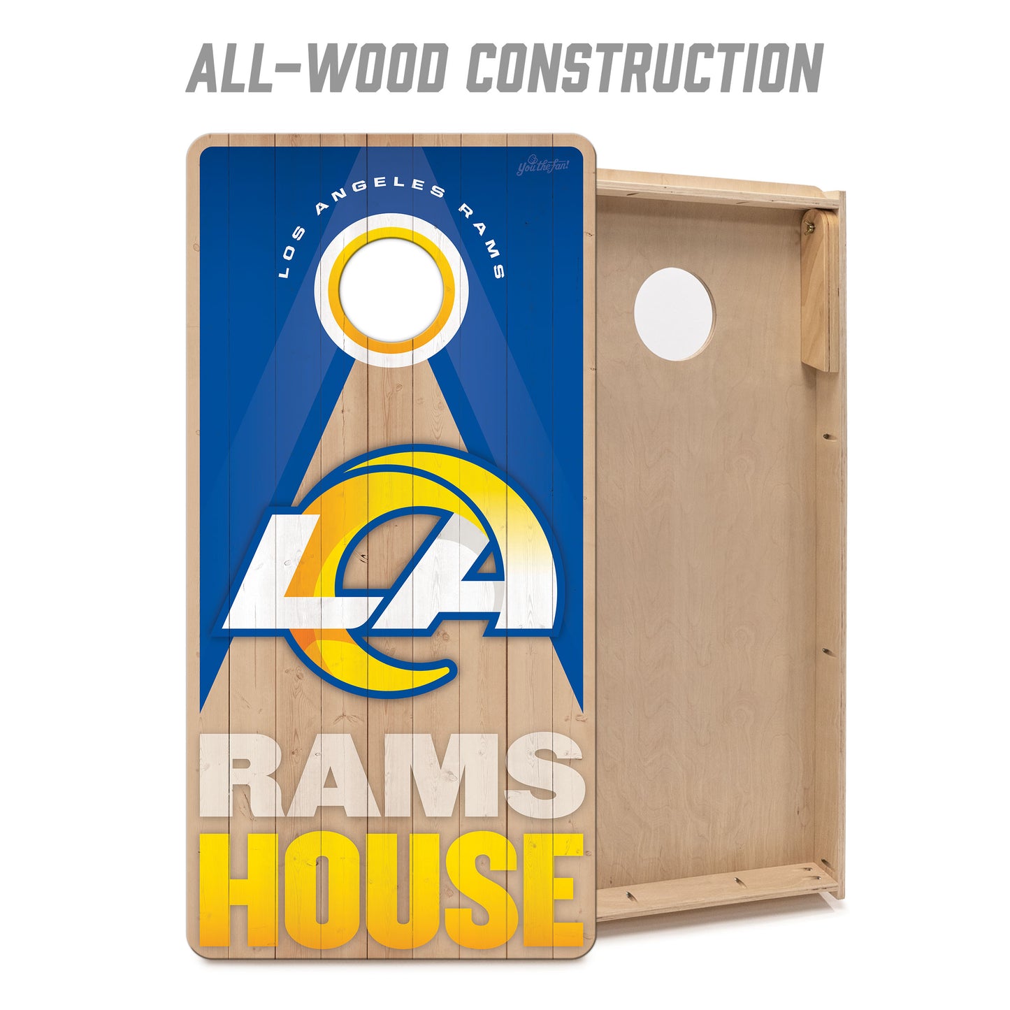 NFL Los Angeles Rams 2' x 4' All-Wood Cornhole Set