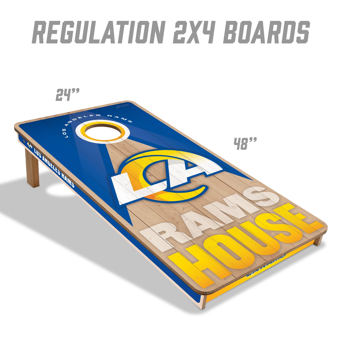 NFL Los Angeles Rams 2' x 4' All-Wood Cornhole Set
