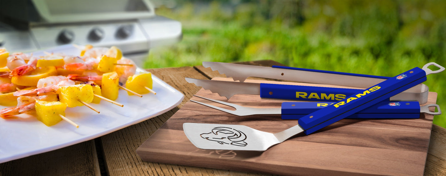 NFL Los Angeles Rams Spirit Series 3-Piece BBQ Set - Alt View 1