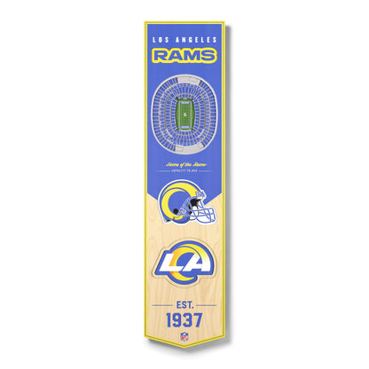 NFL Los Angeles Rams 3D Stadium Banner 8' X 32'