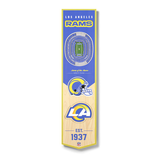 NFL Los Angeles Rams 3D Stadium Banner 8' X 32'