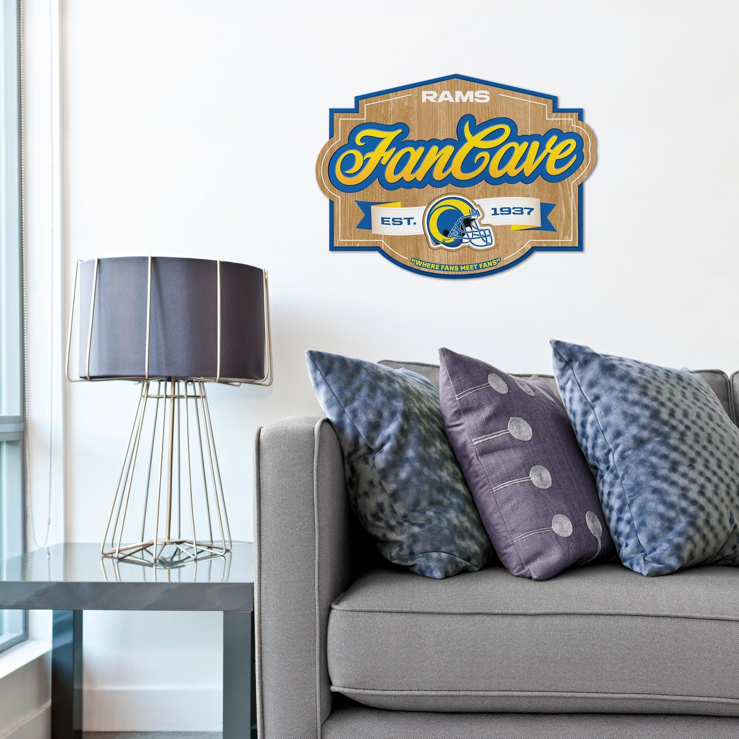 Los Angeles Rams Fan Cave Wall Art Alt 1
