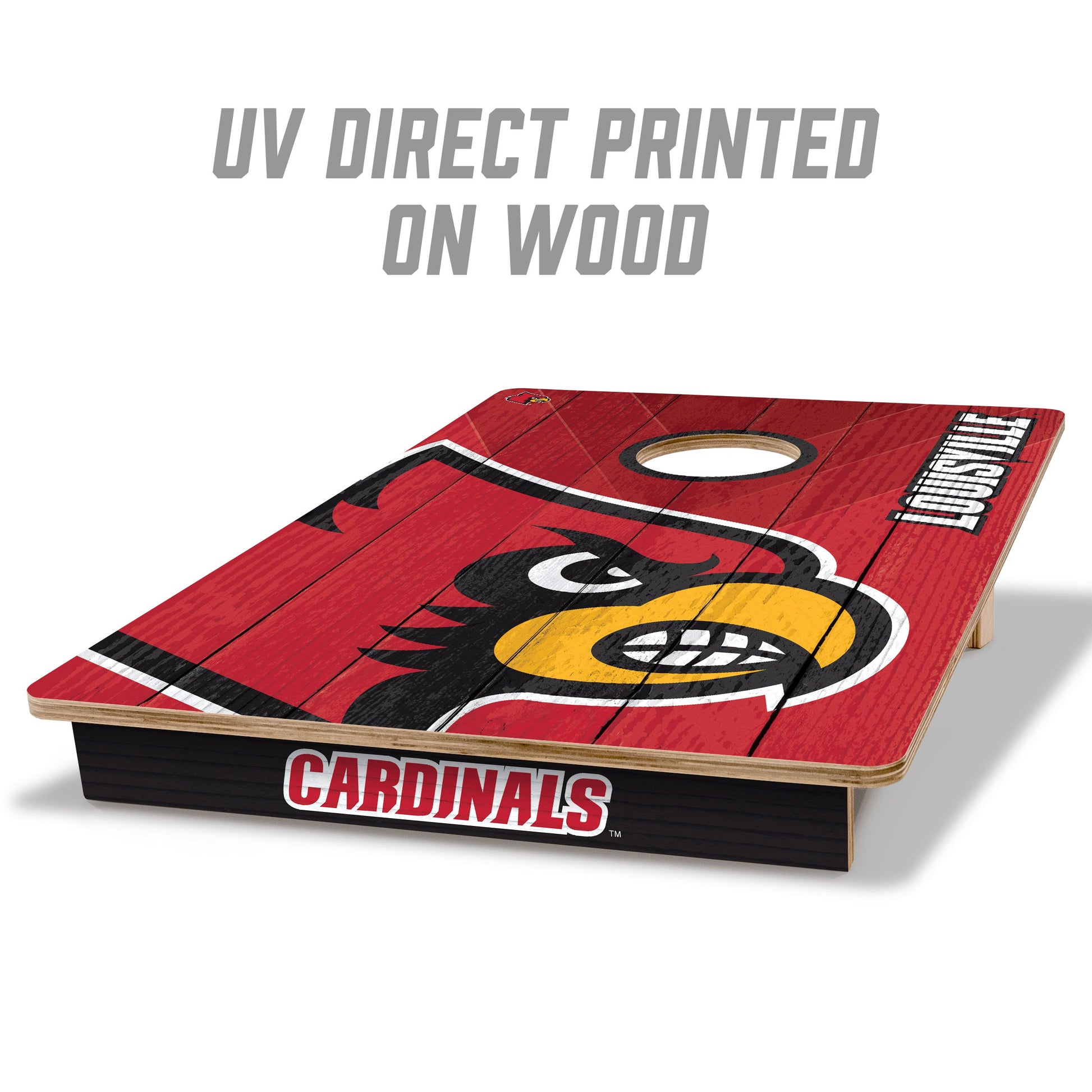 NCAA Louisville Cardinals 2' X 3' All-Wood Cornhole Set - Alt 1