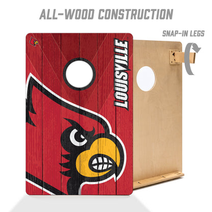 NCAA Louisville Cardinals 2' X 3' All-Wood Cornhole Set - Alt 2