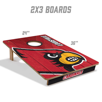 NCAA Louisville Cardinals 2' X 3' All-Wood Cornhole Set - Alt 4