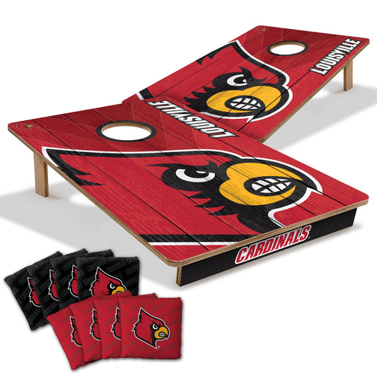 NCAA Louisville Cardinals 2' X 3' All-Wood Cornhole Set-main