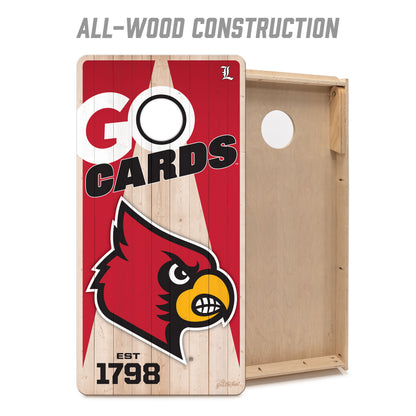 NCAA Louisville Cardinals 2' x 4' All-Wood Cornhole Set