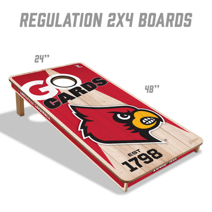 NCAA Louisville Cardinals 2' x 4' All-Wood Cornhole Set