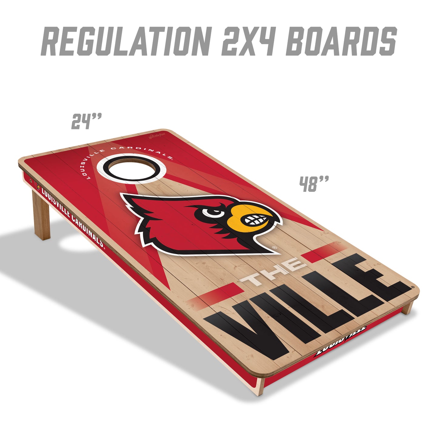 NCAA Louisville Cardinals 2' x 4' Slogan Series Cornhole