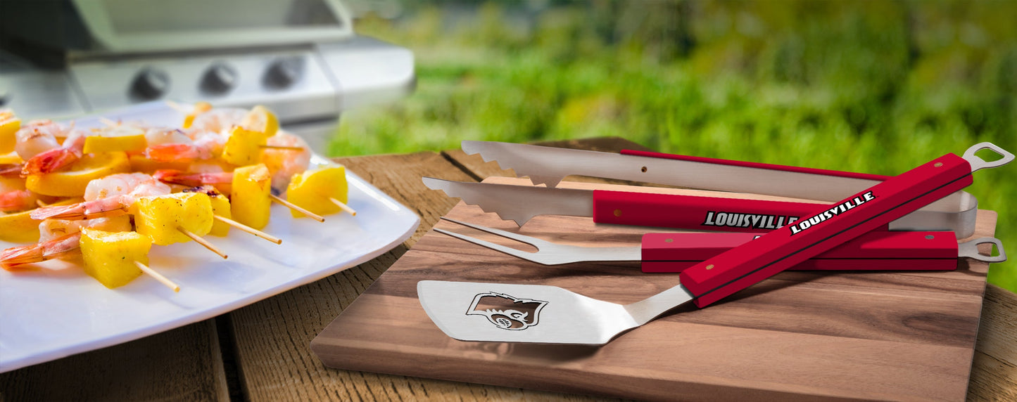 NCAA Louisville Cardinals Spirit Series 3-Piece BBQ Set - Alt View 1