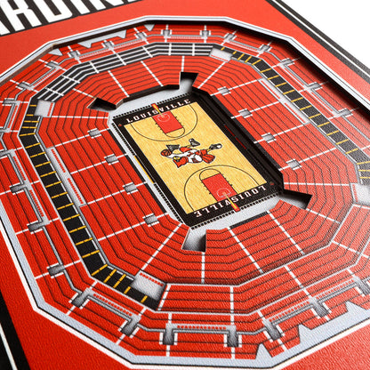 NCAA Louisville Cardinals 3D Stadium Banner 8' X 32'