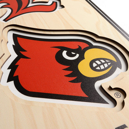 NCAA Louisville Cardinals 3D Stadium Banner 8' X 32'