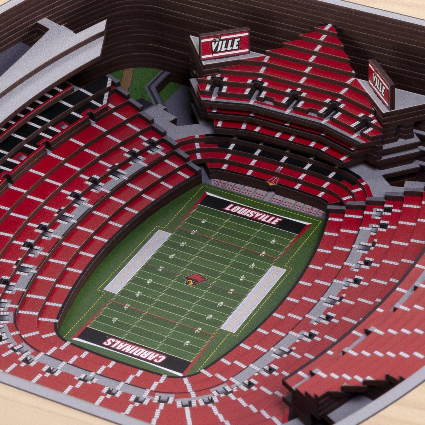 NCAA Louisville Cardinals 25-Layer StadiumView Wallart