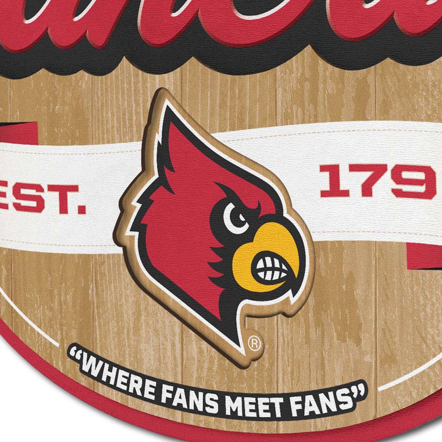 Louisville Cardinals Fan Cave Sign Alt 3