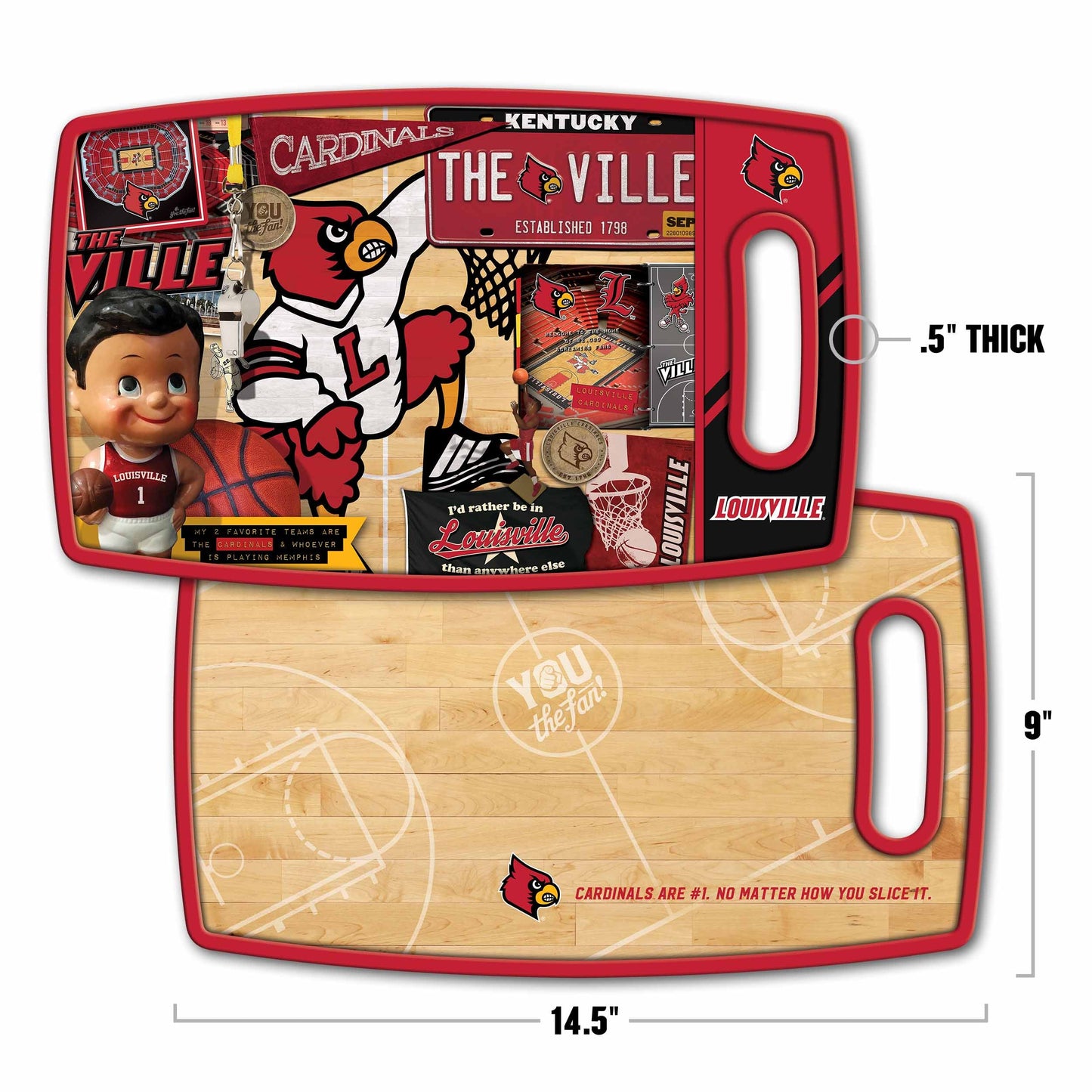 Louisville Cardinals Retro Series Cutting Board Alt 1