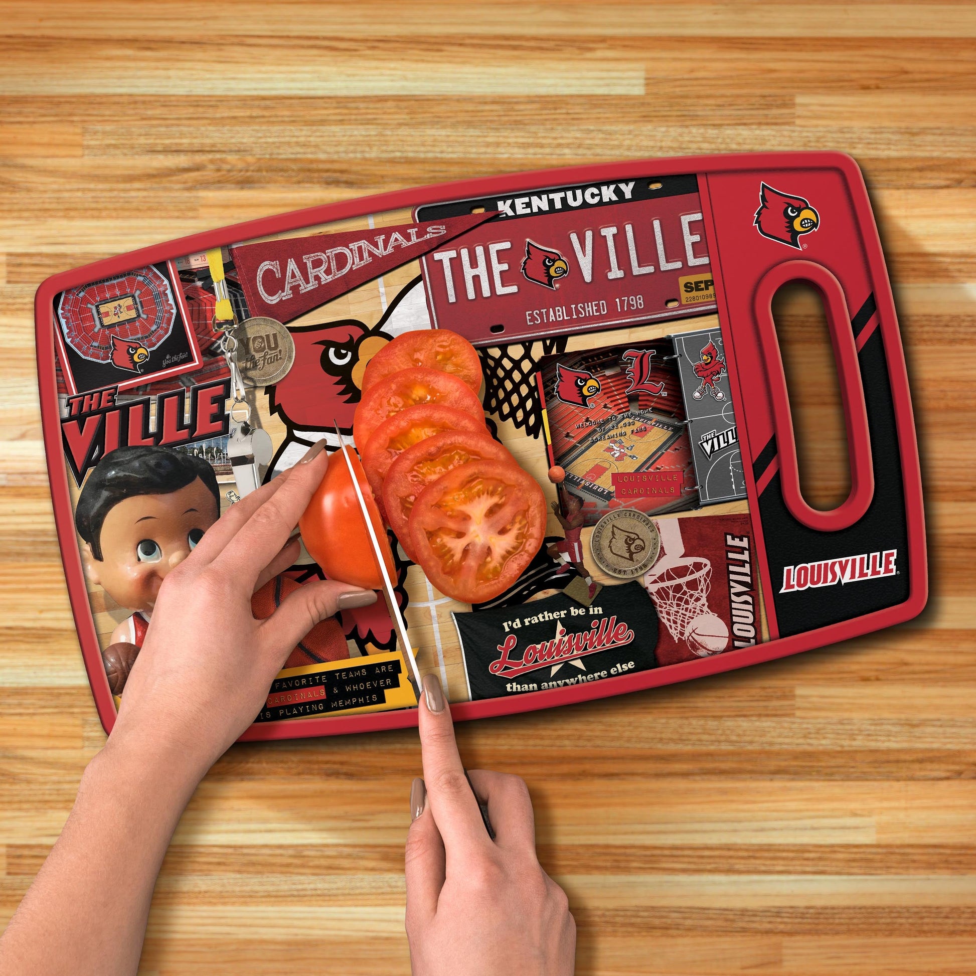 Louisville Cardinals Retro Series Cutting Board Alt 3