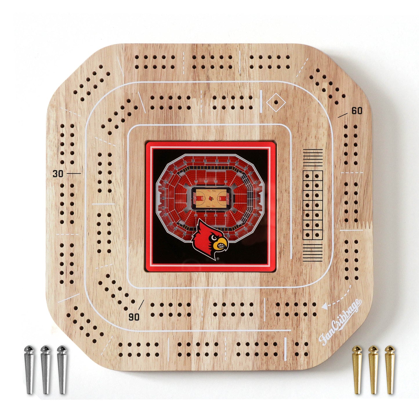 NCAA Louisville Cardinals StadiumView Cribbage