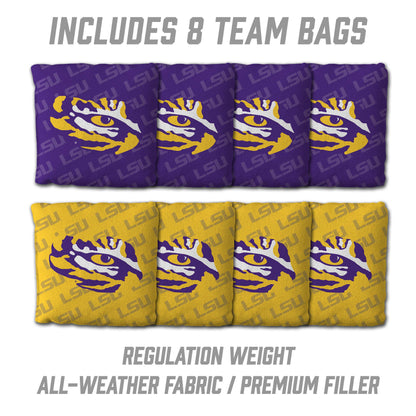 NCAA LSU Tigers 2' X 3' All-Wood Cornhole Set - Alt 3