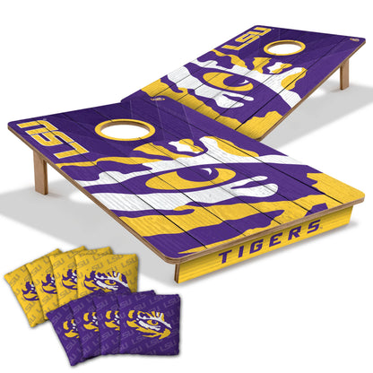 NCAA LSU Tigers 2' X 3' All-Wood Cornhole Set-main