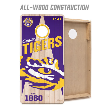 NCAA LSU Tigers 2' x 4' All-Wood Cornhole Set